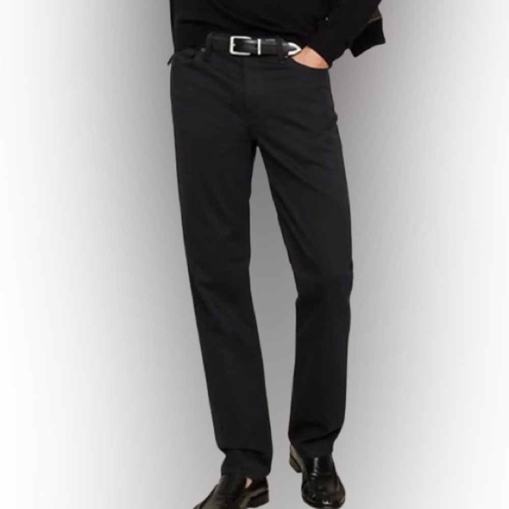 Banana Republic Men's Traveler Pants Size 34 Black NWT Office Wear Casual
